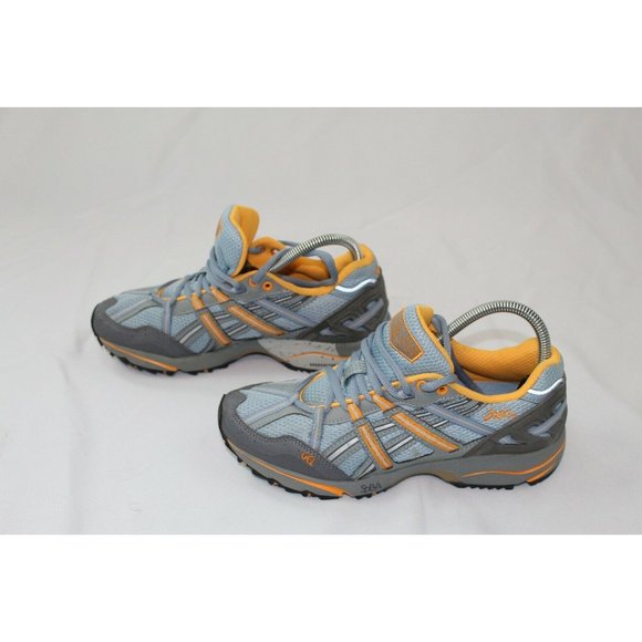 Asics Gel Trail Attack 7 gray orange Running Shoes T161N - Women's Size 7.5 - Picture 4 of 7
